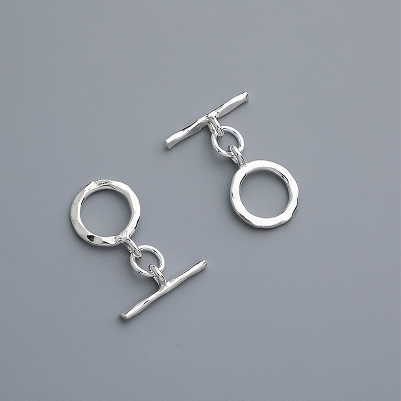 Jewelry Making In La - 925 Sterling Silber Toggle-Verschluss, gehämmert, strukturiert,
