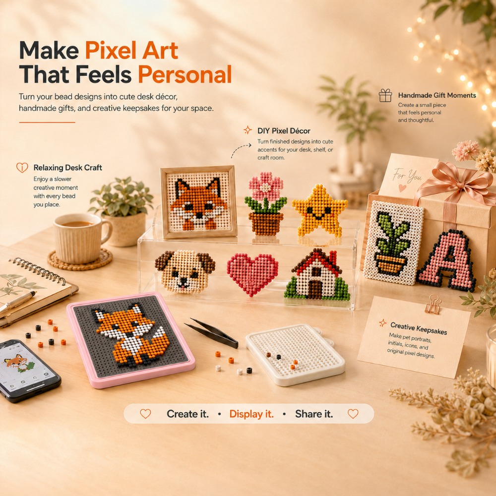 Jewelry Making Board - LED Smart Fuse Bead Pegboard, App-gesteuertes